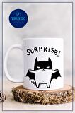 Baskılı Kupa Bardak Seramik Mug - Surprise