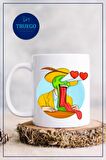 Baskılı Kupa Bardak Seramik Mug - Maske
