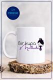 Baskılı Kupa Bardak Seramik Mug - Bir Kupa Mutluluk