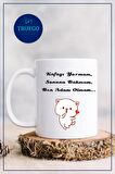 Baskılı Kupa Bardak Seramik Mug - Ben Adam Olmam