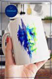 Baskılı Kupa Bardak Seramik Mug -Kadın Tablo