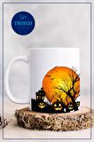 Baskılı Kupa Bardak Seramik Mug - Ürpertici Gece Halloween
