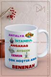 Baskılı Kupa Bardak Seramik Mug - BENENAH