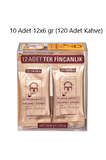 Kurukahveci Mehmet Efendi Sade Öğütülmüş Tek Kullanımlık Türk Kahvesi 12x6 gr 