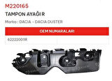 Duster 1 - I Sağ Ön Tampon Braketi Ayağı 2009-2017 Arası 622220011R GLD-M220165