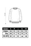 Kedi Baskılı Bisiklet Yaka İçi Polarlı Sweatshirt
