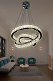 Bestof 3 Katlı Daire Taşlı Ledli Modern Avize