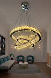 Bestof 3 Katlı Daire Taşlı Ledli Modern Avize