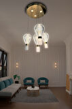 Paraşüt 4 'lü Modern Salon Led Avize