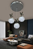 Alize Modern Sarkıt Cam 4 Top Led Avize