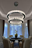 2 DAİRE TAŞLI MODERN  LED AVİZE