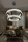 2 DAİRE TAŞLI MODERN  LED AVİZE