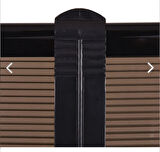 Kapı Üstü Pratik Sundurma 240 Cm X 80 Cm Siyah Ayak -Bronz Levha