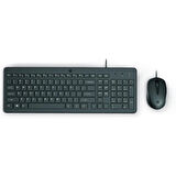 HP 150 Kablolu Klavye Mouse Seti Türkçe Siyah 240J7AA