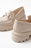 745-773 Bej Günlük Yüksek Tabanlı Loafer Ayakkabı