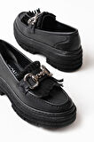 ASKA SHOES 749-750  Tokalı Günlük Yüksek Tabanlı Loafer Ayakkabı