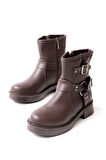ASKA SHOES 02-2013  Toka Aksesuarlı Fermuarlı Günlük Kadın Bot