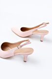 ST-1152 Pembe Rugan Günlük 7 cm Topuklu Kadın Ayakkabı
