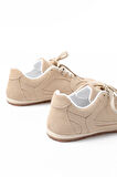 RS-01 Bej Süet İnce Taban Günlük Spor Ayakkabı