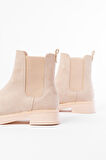 02-2137 Bej Süet Lastikli Günlük Kadın Bot 