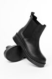 02-2137 Siyah Lastikli Günlük Kadın Bot 