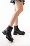 868-2005 Siyah Lastikli Günlük Kadın Bot