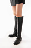 Siyah Fermuarlı Günlük Kadın Çizme2024-300Kadın çizme