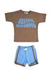 Çocuk Baskılı Tişört-Şort Takım