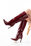 SYT-2004 Bordo Rugan Günlük Kadın Çizme
