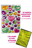 Lila Çocuk Kaskı Spor Kalpler ve Harfler Stickerlı Koruyucu Kask Pembe Dizlik Dirseklik Seti