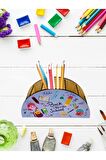 Deep Creative Ahşap Çocuklar Için Masa Üstü Kalemlik & Organizer