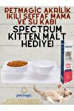 PetMagic Akrilik Beyaz Seramik Kaseli Kedi Mama Su Kabı-Spectrum Yavru Kedi Malt Hediyeli!