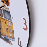 DeepCraft Dekoratif Ahşap Duvar Saati Salon,Ofis,Büro,Ev Şık Tasarım- Vosvos