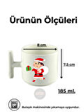 DeepCraft Best Quality 'Noel Anne' T Kulplu Kupa Yılbaşı,Sevgililer Günü, Hediyelik Kupa 185ML