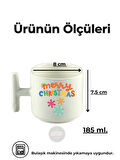 DeepCraft Best Quality 'Merry Christmas' T Kulplu Kupa Yılbaşı,Sevgililer Günü, Hediyelik Kupa 185ML