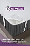 Vavey Pamuklu Lastikli 160 x 200 Su Geçirmez Alez Beyaz