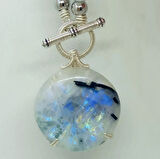 2419 Ay taşı Akik düğümlü el yapımı kolye