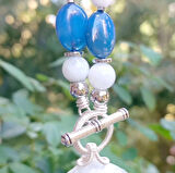 2419 Ay taşı Akik düğümlü el yapımı kolye