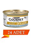 Gourmet Gold Çifte Lezzet Okyanus Balığı Ispanaklı Konserve Kedi Maması 85 Gr x 24 Adet/
