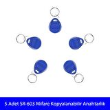5 Adet SARKEY SR-603 Yazılabilir, Kopyalanabilir 13,56 MHz Mifare Anahtarlık,Keyfob, Göstergeç