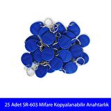 25 Adet SARKEY SR-603 Yazılabilir, Kopyalanabilir 13,56 MHz Mifare Anahtarlık,Keyfob, Göstergeç