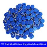 250 Adet SARKEY SR-603 Yazılabilir, Kopyalanabilir 13,56 MHz Mifare Anahtarlık,Keyfob, Göstergeç