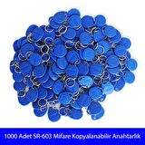 1000 Adet SARKEY SR-603 Yazılabilir, Kopyalanabilir 13,56 MHz Mifare Anahtarlık,Keyfob, Göstergeç