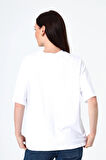 Kadın Basic T-Shirt Kısa Kollu Oversize Pamuklu T-Shirt