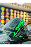 FAZER ZEBRA FLOUROSAN GREEN ÇENE AÇILIR GÜNEŞ VİZÖRLÜ MOTOSİKLET KASKI