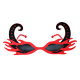 Kırmızı Alevli Parti Gözlüğü