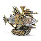 Steampunk Polyester Tasarım Balık Figürü 