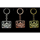 Metal Ayasofya Anahtarlık Kare Tasarım