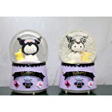 Kuromi İçi Dönmeli Püskürtmeli Işıklı Müzikli Kar Küresi Büyük Boy Model 2 