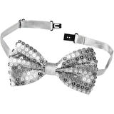 Gümüş Payetli Pullu Papyon